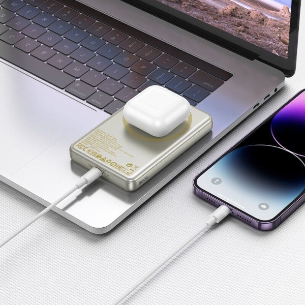 Фото - Батарея мобільна HOCO Q26A Joy PD20W Magnetic 10000 mAh Gray (715647)