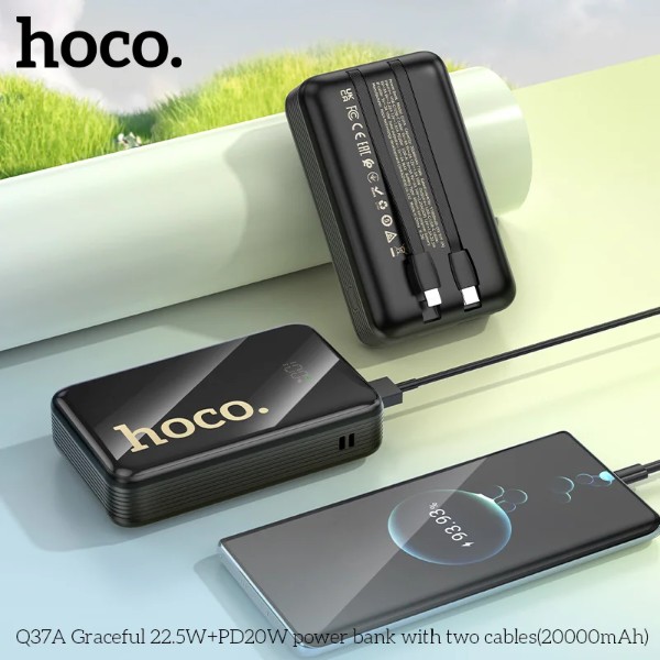 Фото - Батарея мобильная HOCO Q37A Graceful 22.5W+PD20W 20000mAh Black (6942007644921)