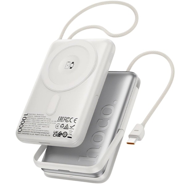 Фото - Батарея мобільна HOCO Q43 Clever Dual PD20W Magnetic з кабелем Type-C, зарядкою для Apple Watch та підставкою 10000 mAh Silver (715649) Фото - Батарея мобільна HOCO Q43 Clever Dual PD20W Magnetic з кабелем Type-C, зарядкою для Apple Watch та підставкою 10000 mAh Silver (715649)