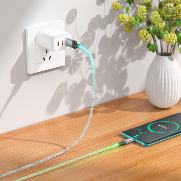 Фото - Кабель синхронізації даних HOCO U112 Shine charging data cable for Type-C Gray (6931474788818)