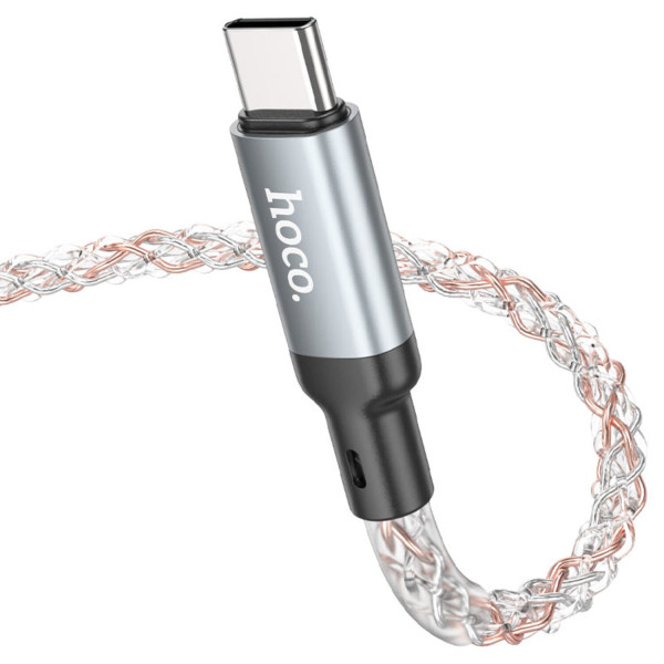 Фото - Кабель синхронізації даних HOCO U112 Shine charging data cable for Type-C Gray (6931474788818)