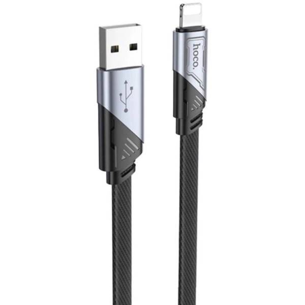 Фото - Кабель HOCO U119 USB to iP 2.4A, 1.2m Black (6942007604987)