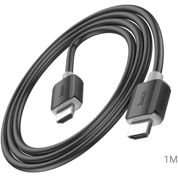 Фото - Кабель HDMI HOCO US08 HDTV 2.0 male-to-male 4K HD data cable(L=1M) Black (6931474799388)