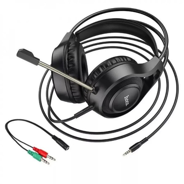 Фото - Гарнітура дротова ігрова HOCO W106 Tiger gaming headset Black (6931474789297)