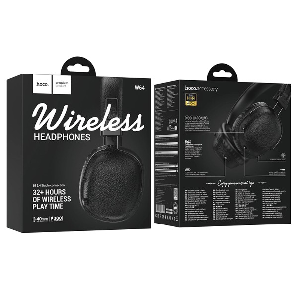 Фото - Наушники накладные беспроводные HOCO W64 Earl ⅡBT headphones Black (6942007658591)
