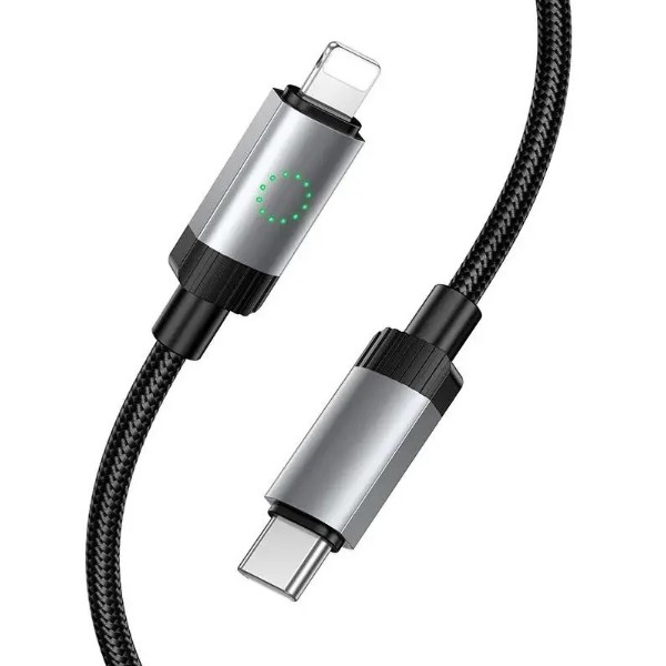 Фото - Кабель HOCO X117 Star PD27W charging data cable iP Black (6942007652520)