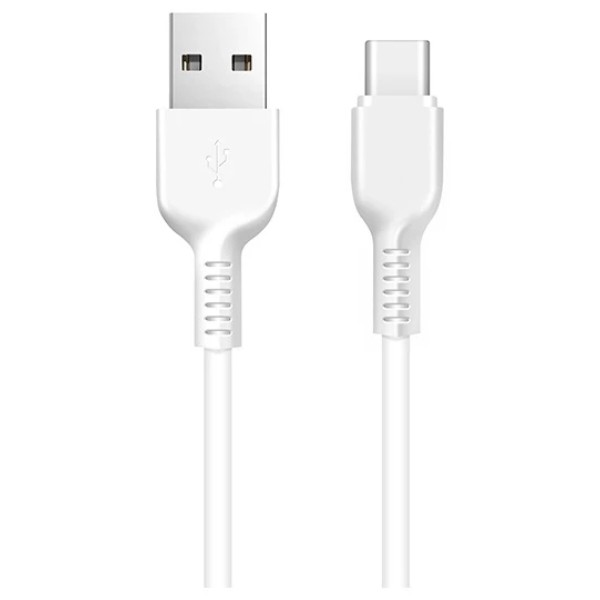 Фото - Кабель HOCO X13 USB to Type-C 3A, 1m, PVC White (6957531061199)