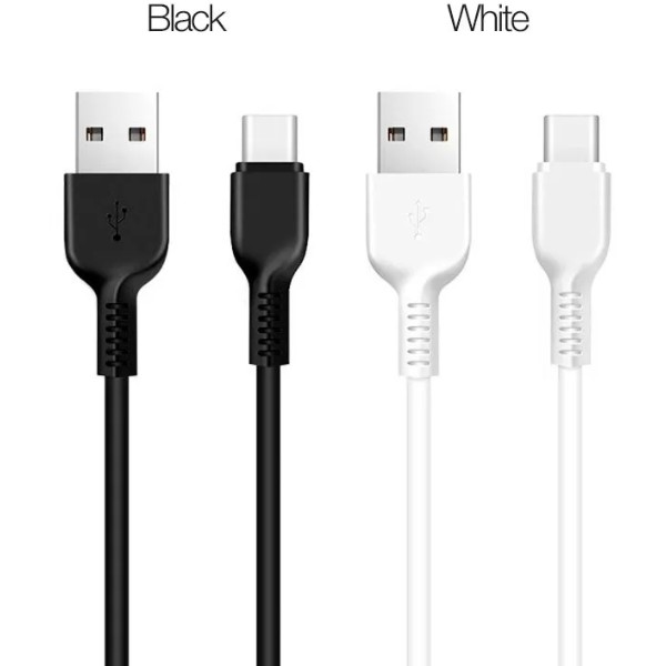 Фото - Кабель HOCO X20 USB to Type-C 3A, 1m White (6957531068853)