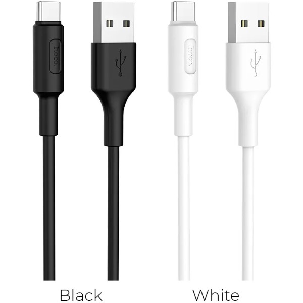 Фото - Кабель HOCO X25 USB to Type-C 2A, 1m White (6957531080152)