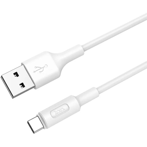 Фото - Кабель HOCO X25 USB to Type-C 2A, 1m White (6957531080152)