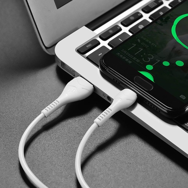 Фото - Кабель HOCO X37 USB to Type-C 3A, 1m White (6931474710512)