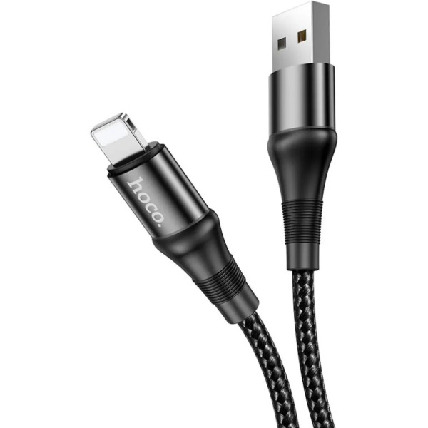 Фото - Кабель HOCO X50 USB to iP 2.4A, 1m Black (6931474734198)