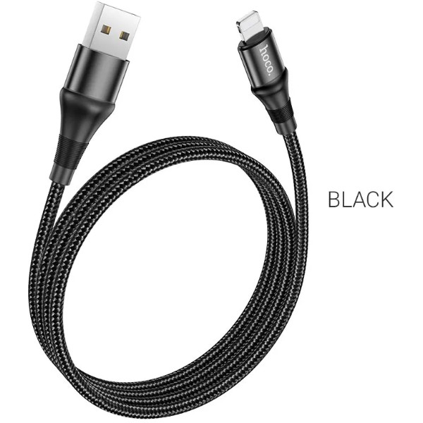 Фото - Кабель HOCO X50 USB to iP 2.4A, 1m Black (6931474734198)