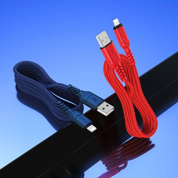 Фото - Кабель HOCO X59 USB to iP 2.4A, 1m Blue (6931474744883)