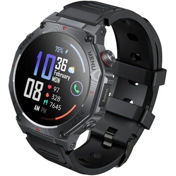 Фото - Смарт-часы HOCO Y37 AMOLED 36mm 520 mAh GPS lack (6942007666046)