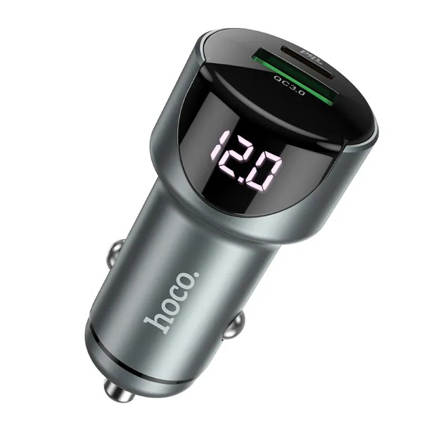 Фото - Автомобильное зарядное устройство HOCO Z42 PD20W+QC3.0 Metal Gray (6931474742551)