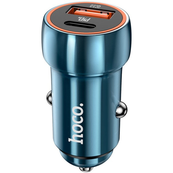 Фото - Автомобільний зарядний пристрій HOCO Z46A Blue whale PD20W+QC3.0 Sapphire Blue (6931474770349) Фото - Автомобільний зарядний пристрій HOCO Z46A Blue whale PD20W+QC3.0 Sapphire Blue (6931474770349)