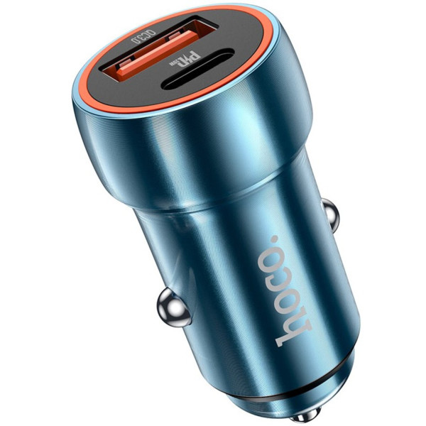 Фото - Автомобільний зарядний пристрій HOCO Z46A Blue whale PD20W+QC3.0 Sapphire Blue (6931474770349)