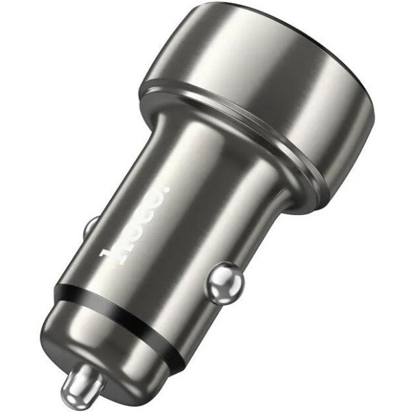 Фото - Автомобильное зарядное устройство HOCO Z50 Leader 48W dual-port PD30W+QC3.0 Metal Grey (6931474798756)
