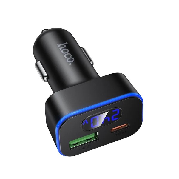 Фото - Автомобильное зарядное устройство HOCO Z63B Barry 48W dual port PD30W+QC3.0 (6942007666244)