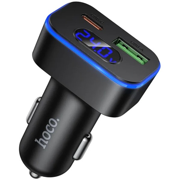 Фото - Автомобильное зарядное устройство HOCO Z63B Barry 48W dual port PD30W+QC3.0 (6942007666244)