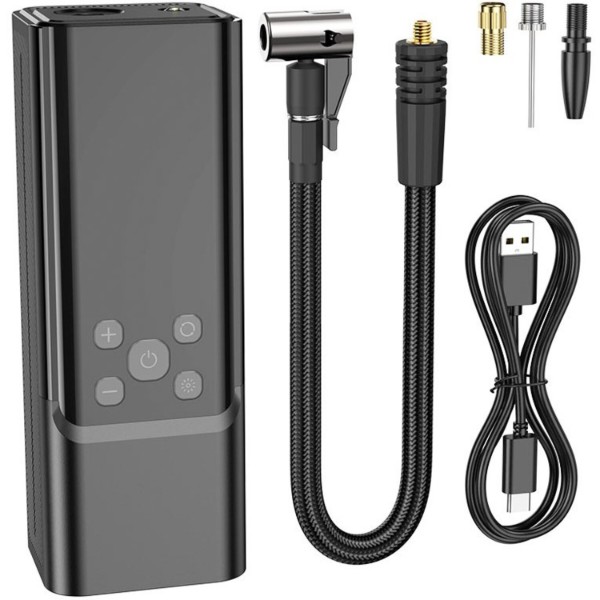 Фото - Автокомпрессор HOCO ZP7 Maddy portable smart air pump(5000mAh) Black (6942007614511)