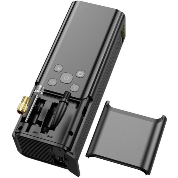 Фото - Автокомпрессор HOCO ZP7 Maddy portable smart air pump(5000mAh) Black (6942007614511)