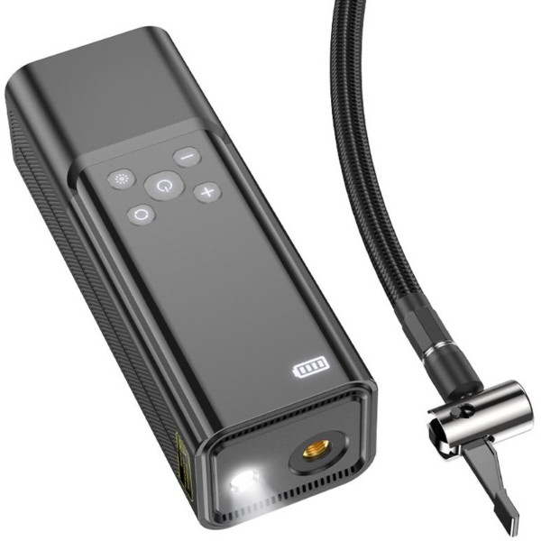 Фото - Автокомпрессор HOCO ZP7 Maddy portable smart air pump(5000mAh) Black (6942007614511)