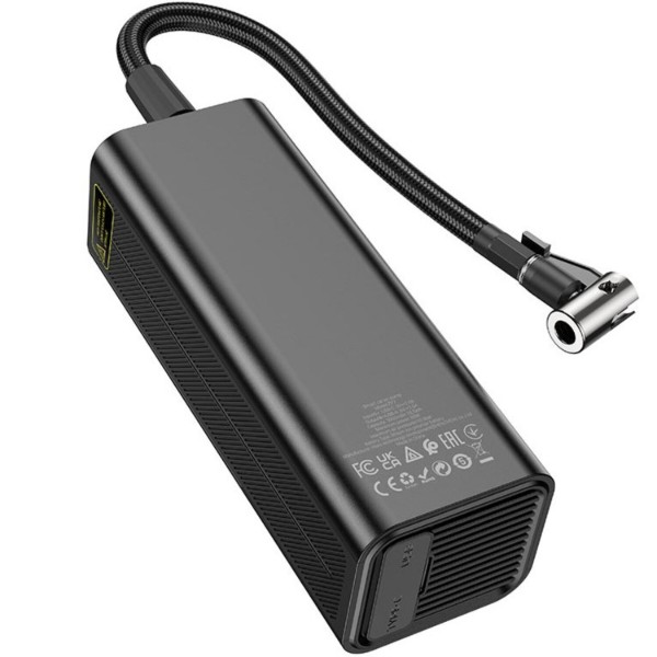 Фото - Автокомпрессор HOCO ZP7 Maddy portable smart air pump(5000mAh) Black (6942007614511)