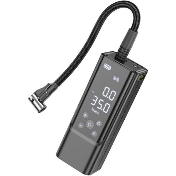Фото - Автокомпрессор HOCO ZP7 Maddy portable smart air pump(5000mAh) Black (6942007614511)