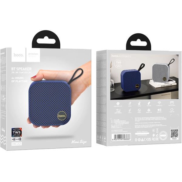 Фото - Портативная акустика HOCO HC22 Auspicious sports BT speaker Blue (6931474798886)