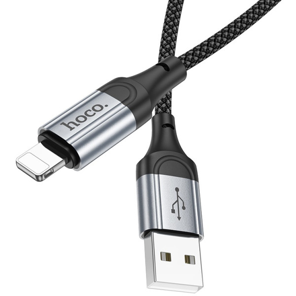 Фото - Кабель HOCO X102 Fresh charging data cable iP Black (6942007608756)