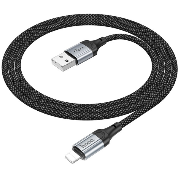 Фото - Кабель HOCO X102 Fresh charging data cable iP Black (6942007608756)