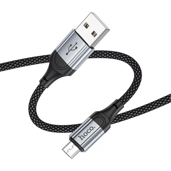 Фото - Кабель HOCO X102 USB to Micro 2.4A, 1m Black (6942007608763)
