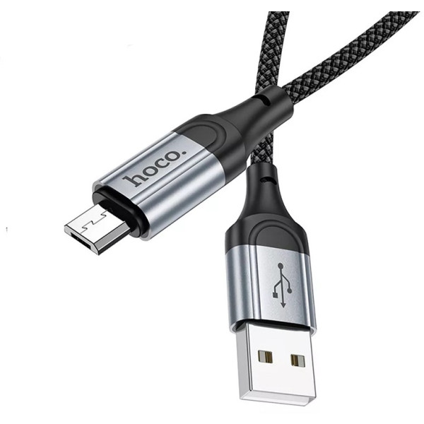 Фото - Кабель HOCO X102 USB to Micro 2.4A, 1m Black (6942007608763)