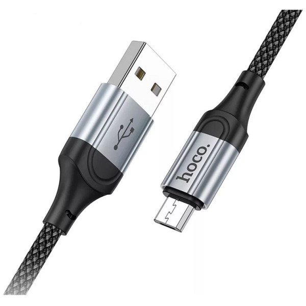Фото - Кабель HOCO X102 USB to Micro 2.4A, 1m Black (6942007608763)