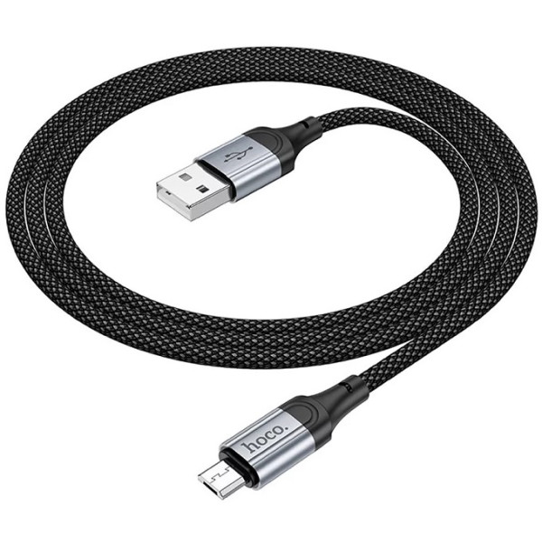 Фото - Кабель HOCO X102 USB to Micro 2.4A, 1m Black (6942007608763)