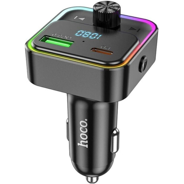 Фото - FM модулятор HOCO E81 PD30W+QC3.0 car BT Black (6942007612296)