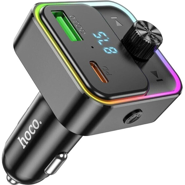Фото - FM модулятор HOCO E81 PD30W+QC3.0 car BT Black (6942007612296)