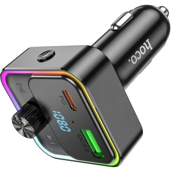 Фото - FM модулятор HOCO E81 PD30W+QC3.0 car BT Black (6942007612296)
