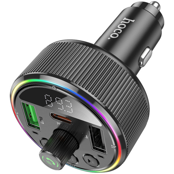 Фото - FM модулятор HOCO E82 PD30W+QC3.0 car BT Black (6942007620642)