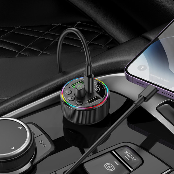 Фото - FM модулятор HOCO E82 PD30W+QC3.0 car BT Black (6942007620642)