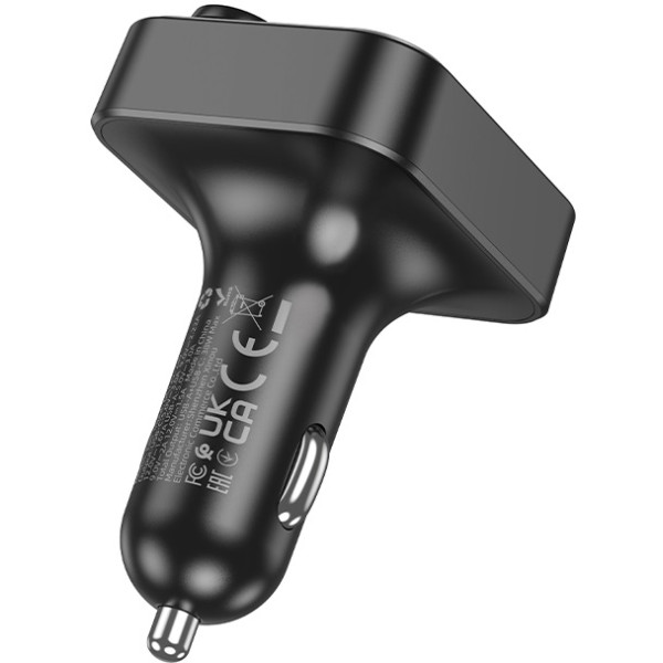 Фото - FM модулятор HOCO E85 Tiger PD20W+QC3.0 car BT Black (6942007634304)