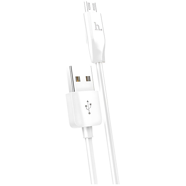 Фото - Кабель HOCO X1 USB to Micro 2.4A, 1m White (6957531032038)