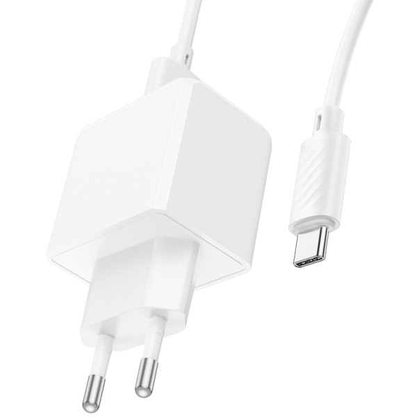 Фото - Сетевое зарядное устройство HOCO CS11A Ocean single port charger set(Type-C) White (6942007603614)
