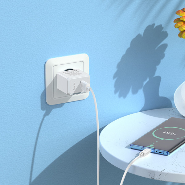 Фото - Мережевий зарядний пристрій HOCO CS11A Ocean single port charger White (6942007603553)