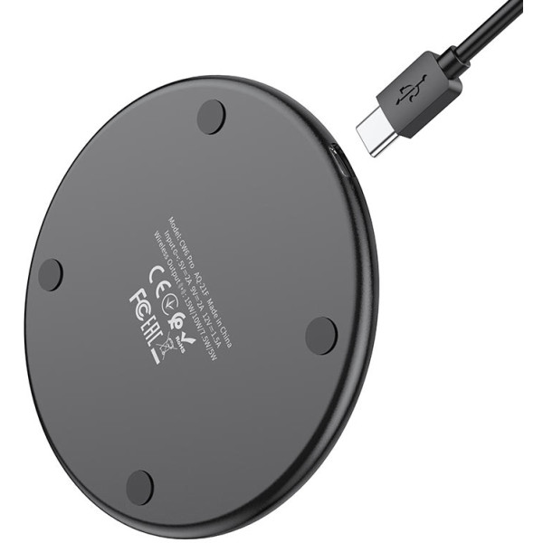 Фото - Бездротовий зарядний пристрій HOCO БездCW6 Pro Easy 15W Black (6931474755032)