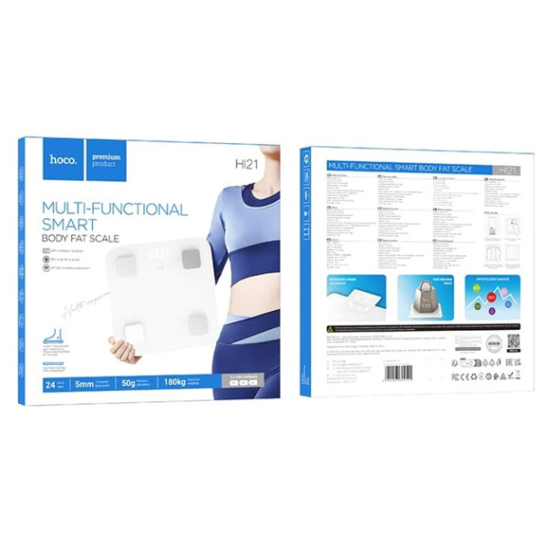 Фото - Ваги підлогові HOCO HI21 Smart body fat scale White (6942007624121)