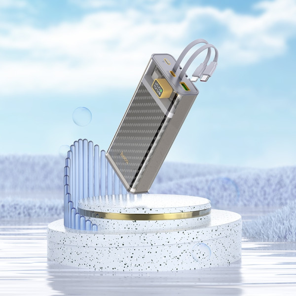Фото - Батарея мобільна HOCO J104A Discovery edition 22.5W fully compatible power bank with cable 20000mAh Gray (6931474788962)