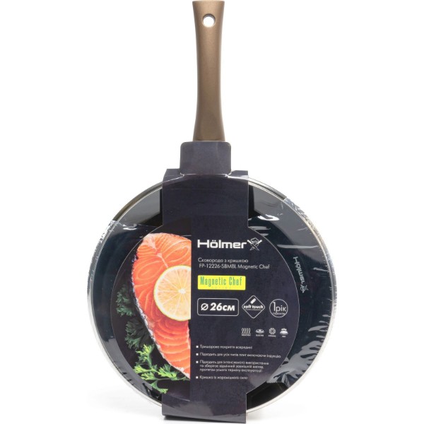 Фото - Сковорода універсальна Holmer Magnetic Chef 26 см (FP-12226-SBMBL)